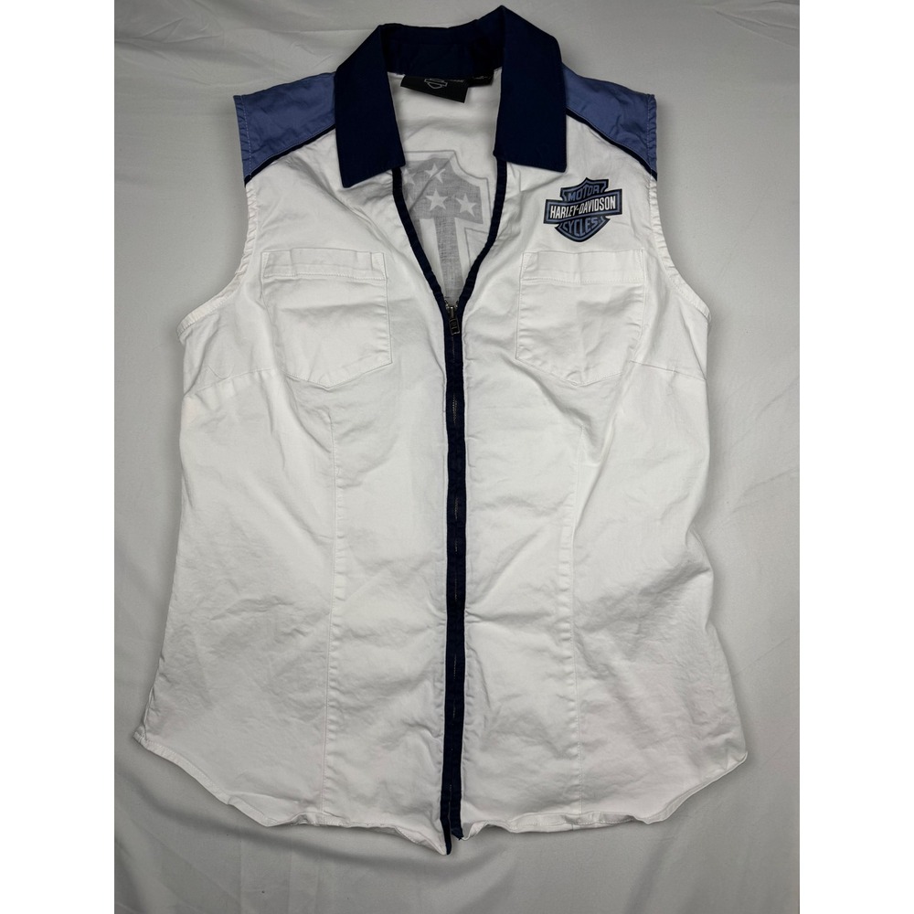 Harley-Davidson Limited-Edition "Liberty" Sleeveless Zip-Front Shirt Medium
